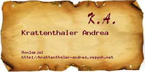 Krattenthaler Andrea névjegykártya